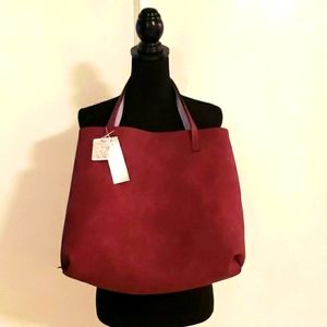 Free People Reversible Vegan Leather Tote